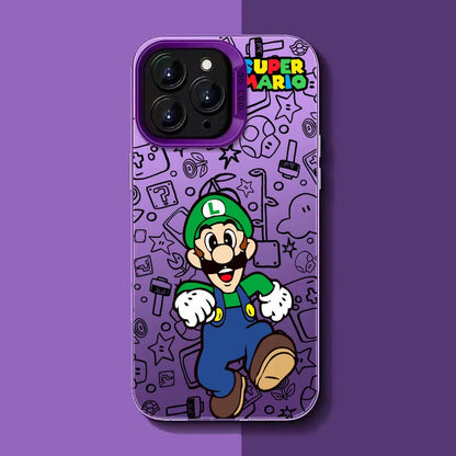 Cartoon S-Super M-Mario Bros Phone Case For iPhone 16 15 14 13 12 11 Pro Max XS Max XR 7 8 Plus Shockproof Silicone Matte Cover