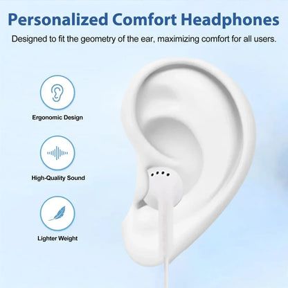 For Samsung Earphone EHS61 S5830 3.5mm Wired Headset With Mic For Galaxy A15 A14 A06 A05 A25 A34 A13 A12 M15 M34 M14 S9 S10 Plus