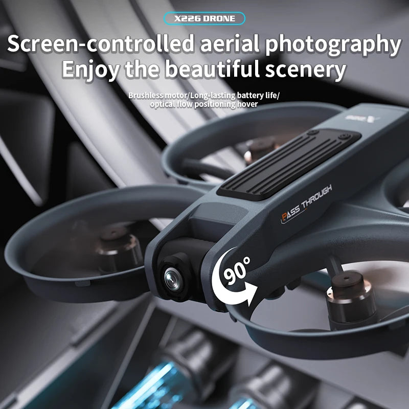 X226 Drone Professional 4K HD Dual Camera LCD VR Remote Control WIFI FPV UAV RC Quadcopter Aerial Photography Airplane Toy Gifts