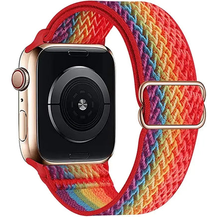 Nylon Loop Strap For Apple Watch 49mm 45mm 41mm 44mm 42mm 46mm Adjustable Elastic Belt iWatch Ultra 3/2 11 10 9 8 7 6 5 SE3 Band