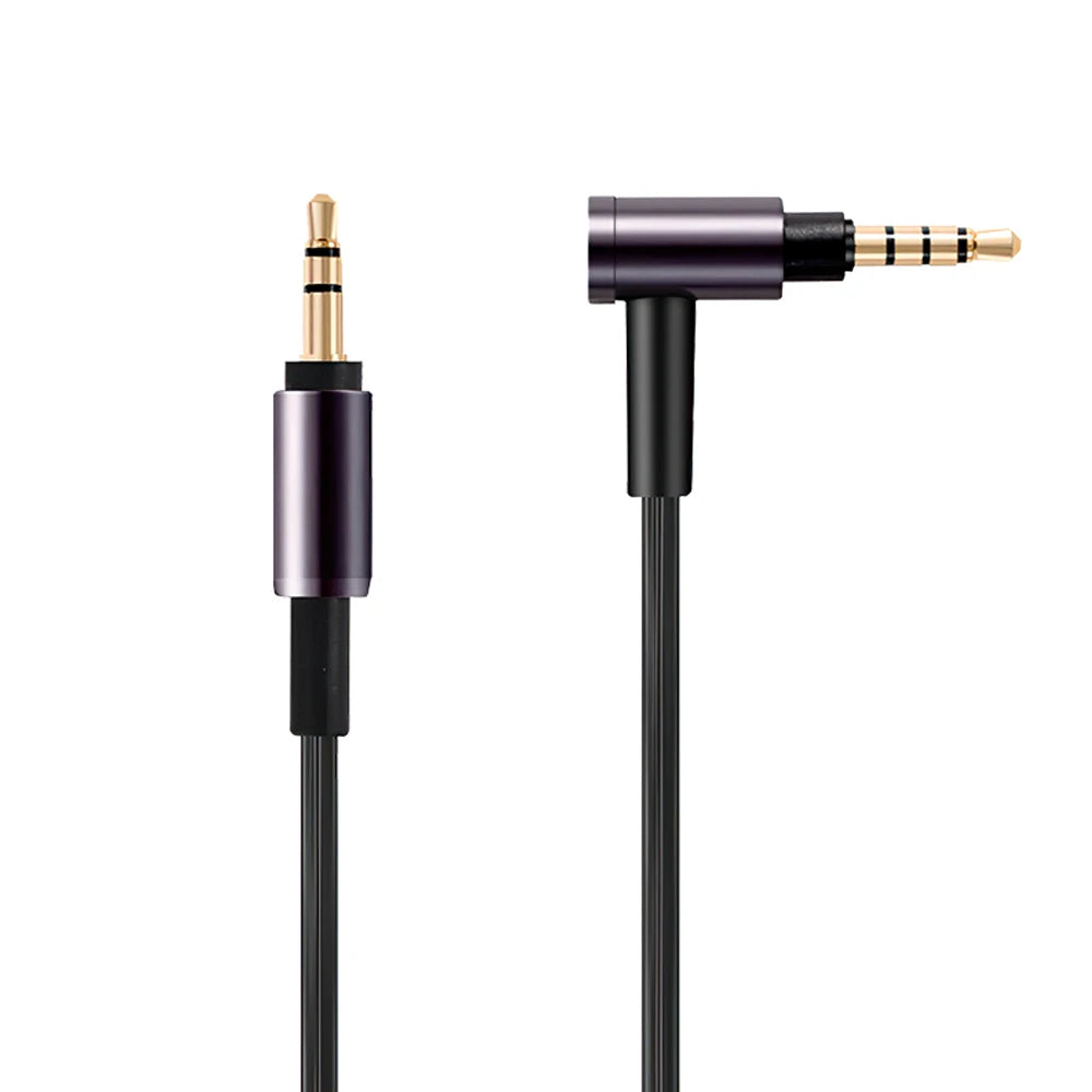 3.5mm Jack Aux Cable For Sony WH 1000 XM2 XM3 XM4 XM5 H900N 800 MDR 1000x ATH MSR7 Headphones 90 Degree HIFI Audio Mic Connecter