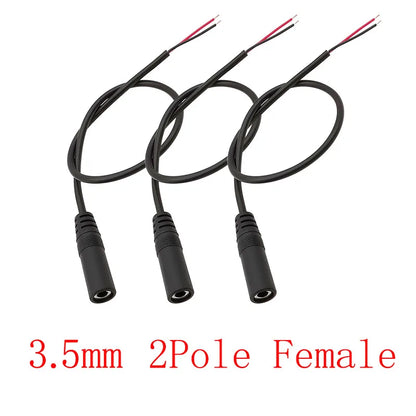 3Pcs 2.5mm/3.5mm Male Female 2/3/4Pole Mono/Stereo Aux Plug Jack Connector To Bare Wire End For DIY Audio Headphone Cable Repair