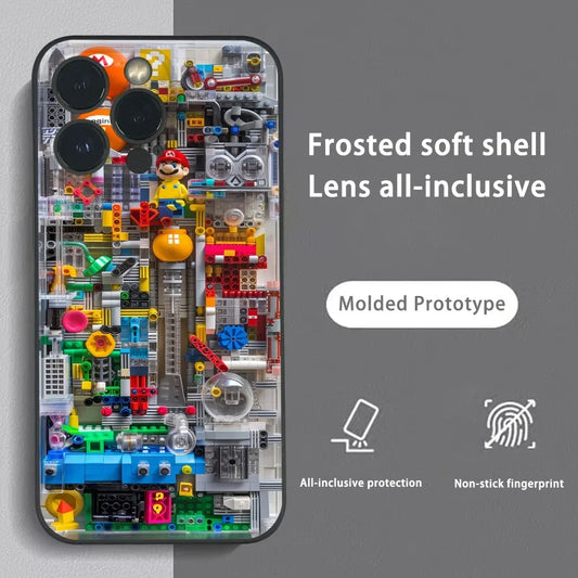 Super M-MarioS Bros Game Phone Case For IPhone 16 15 14 13 12 11 Pro Max Plus Mini Frosted Soft Shell Funda