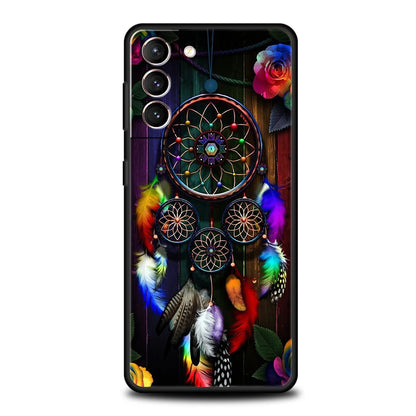 Mandala Dreamcatcher Phone Case for Samsung Galaxy S24 S23 S22 S20 S21 FE Ultra S10 S10E S9 S8 Plus 5G Silicone TPU Cover Capas