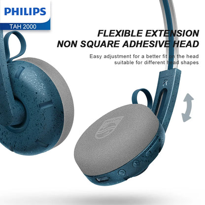 PHILIPS TAH2000 Over-ear Bluetooth Headphones Feature a Simple And Adjustable Design,And The Ear Pads Fit The Ears More Closely