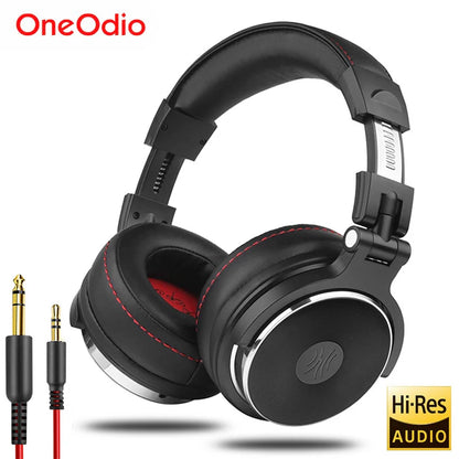Oneodio Wired Professional Studio Pro 50 DJ Headphones With Microphone Over Ear HiFi Monitor Music Headset Earphone For Phone PC