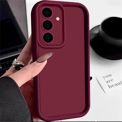 Candy Color Phone Case For Samsung S25 S24 S23 S22 Ultra Plus S21 S24 FE A55 A34 A15 A35 A52 A53 A54 A16 5G Soft Silicone Cover