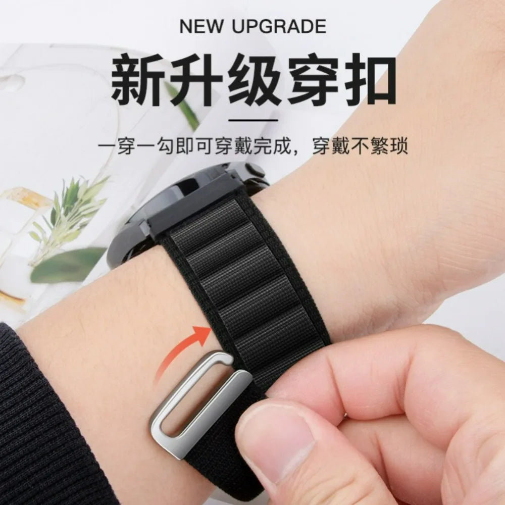 22mm 20mm Alpine Loop Band for Samsung Galaxy Watch 7/6/5/4/3 Nylon Strap for Huawei Watch 5/GT6/GT5/GT4 3 Pro/Amazfit GTR 4/GTS