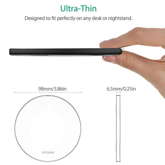 Wireless Charger Pad for iPhone 17 16 15 14 13 12 11 Samsung Xiaomi Phone Chargers Induction Fast Charging Dock Station