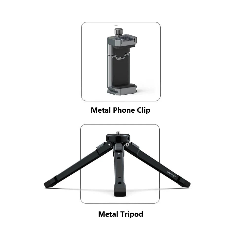 LEAPLIGHT Selfie Stick Tripod w 360 Ball Head Cold Shoe Tabletop Tripod for iPhone 16 15 14 Samsung Phone DSLR Camera Magic Arm