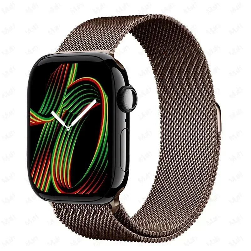 Milanese Strap For Apple Watch Ultra 2 49 46mm 42mm 44mm 40mm 45mm 41mm 38mm Bracelet For iWatch Series 10 9 3 6 5 SE 7 8 Strap