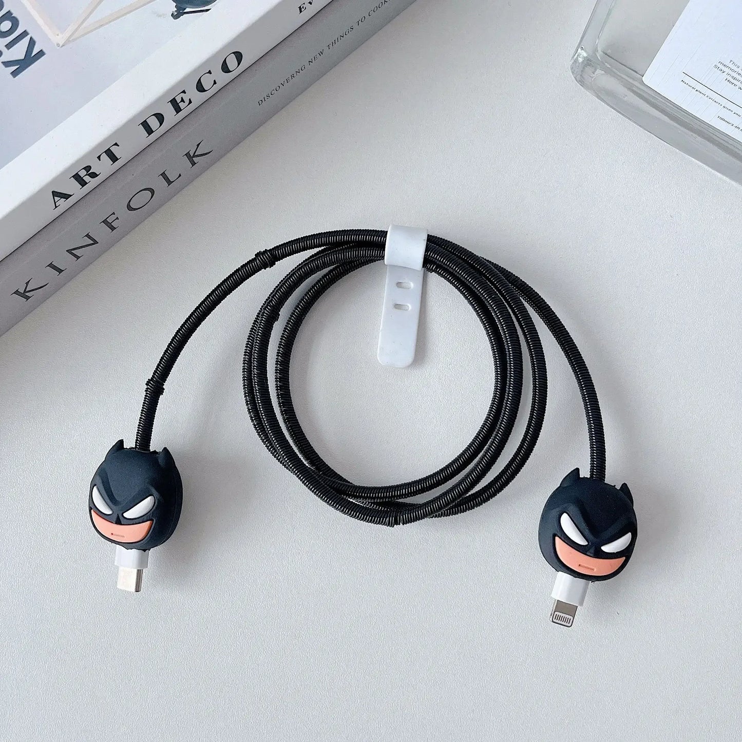 New Cartoon Charger Cable Protector for IPhone 15 14 13 12 18W 20W Charger Protection Cover Stitch Data Line Winder Protective