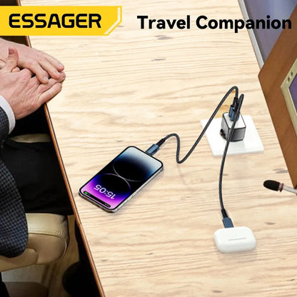Essager GaN 33W USB Charger Fast Charger PD QC 3.0 USB C Charger Quick Charger For iPhone 14 13 Travel Charger for Samsung S21