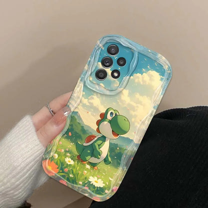 M-Marios Cartoon Popular Phone Case For Samsung A73 A72 A71 A56 A55 A54 A53 A52 A51 A32 A36 A26 A25 A13 A14 5G Wave Oil
