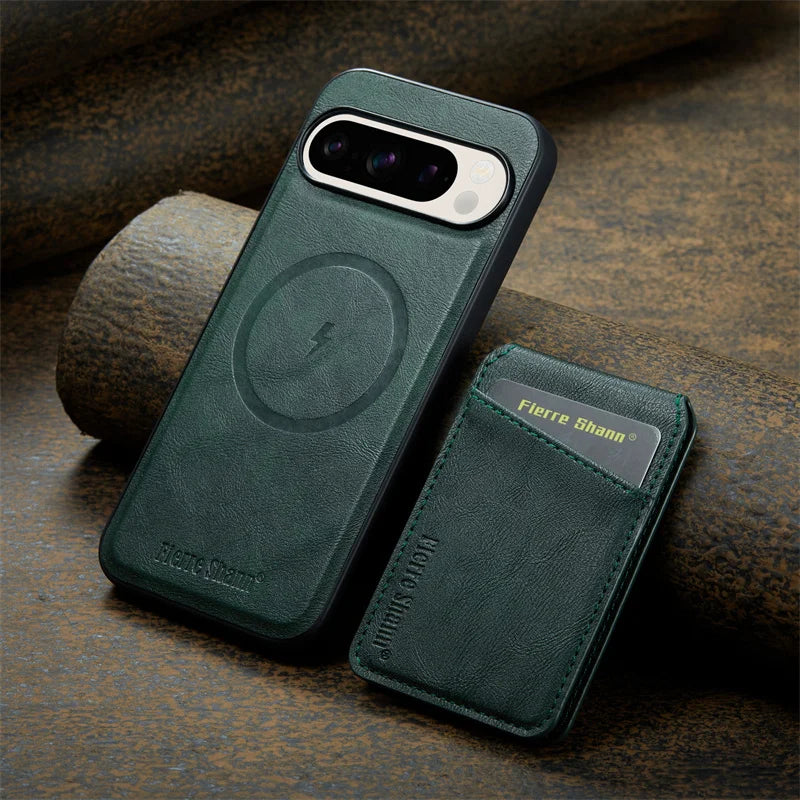 EUCAGR 2 In 1 Magnetic PU Leather Phone Case for Google Pixel 10A 9 9Pro XL 8A 8Pro 8 7 7A 7Pro Wallet Cover Cards Holder Cover
