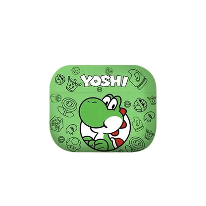 Super Mario Cartoon Printed Earphone Case for Airpods 1 2 3 Pro Pro2 Anime Yoshi Protective Shell Cute Dustproof Headset Cover