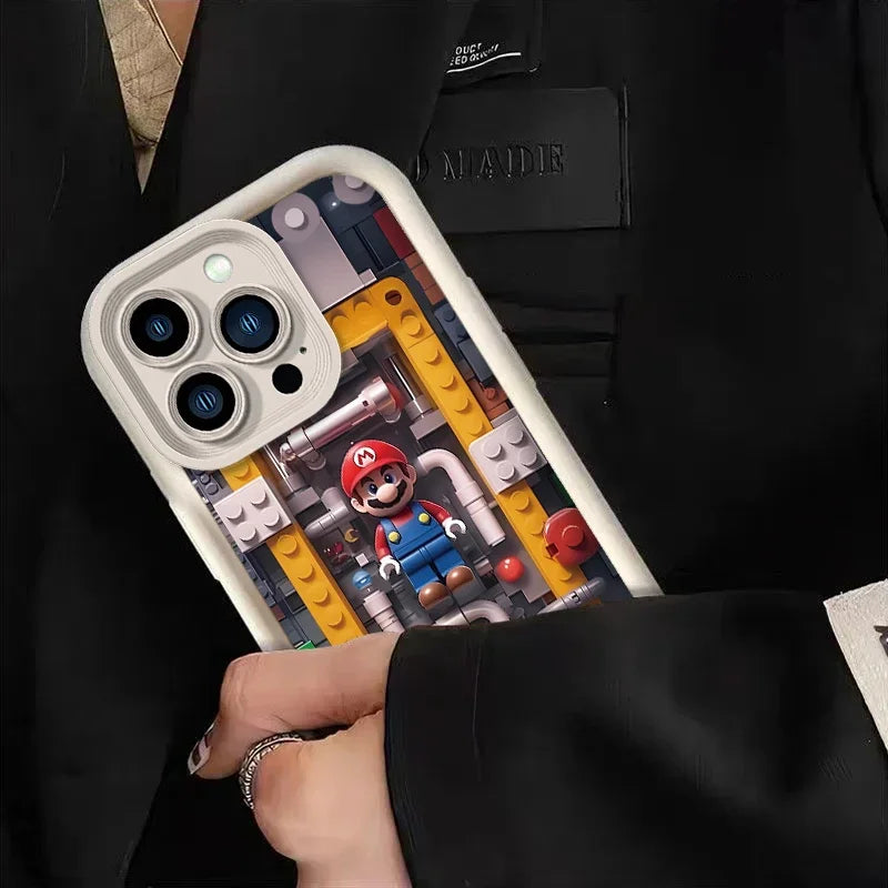 Cartoon Super M-Marios Bros Case for iPhone 16 E 15 Pro Max 14 Plus 13 12 Mini 11 Pro Max XS X 8 7 SE Liquid Silicone Back Cover