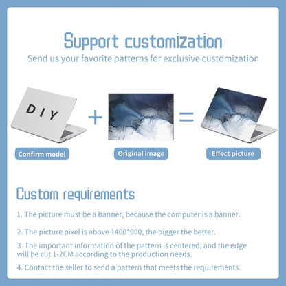 DIY Marble Cover Laptop Skins Vinyl Stickers 13"14"15.6"17.3"PVC Film Waterproof Skin Decorate Decal for Macbook/Lenovo/HP/Acer