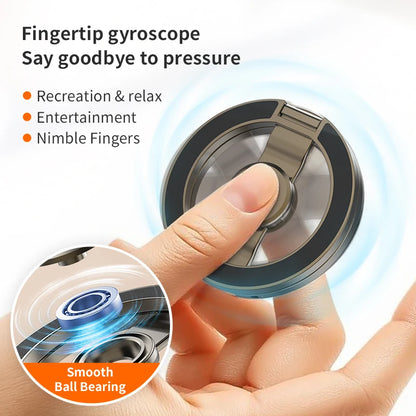 2025 Double-Sided MagSafe Phone Holder for iPhone 14/15/16, Foldable 360° Rotating Stand with Strong Magnet & Finger Grip Suppor