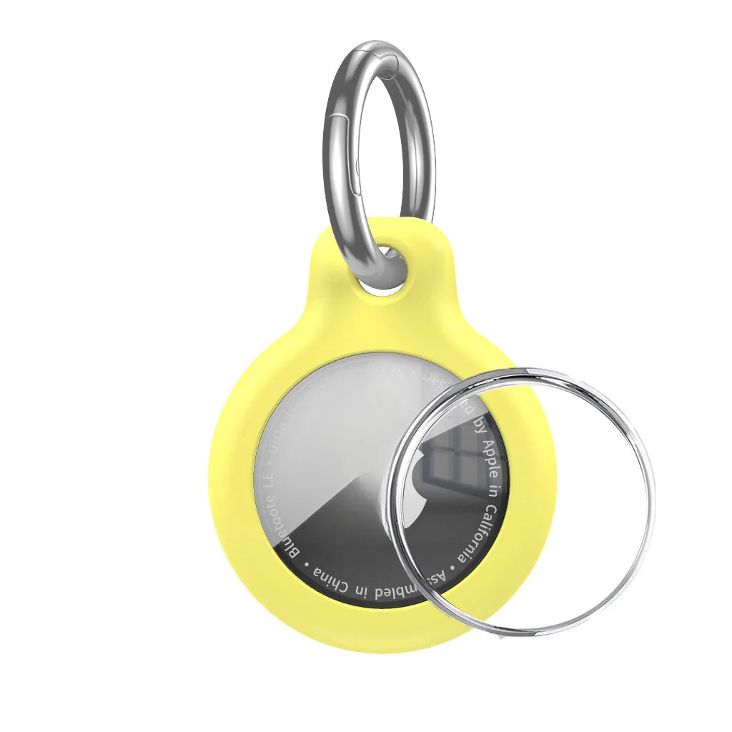 Waterproof AirTag Keychain Holder tag Lock Case Wire Cable,  Anti-Lost Protective Case with Keyring for Luggage, Key, Backpack