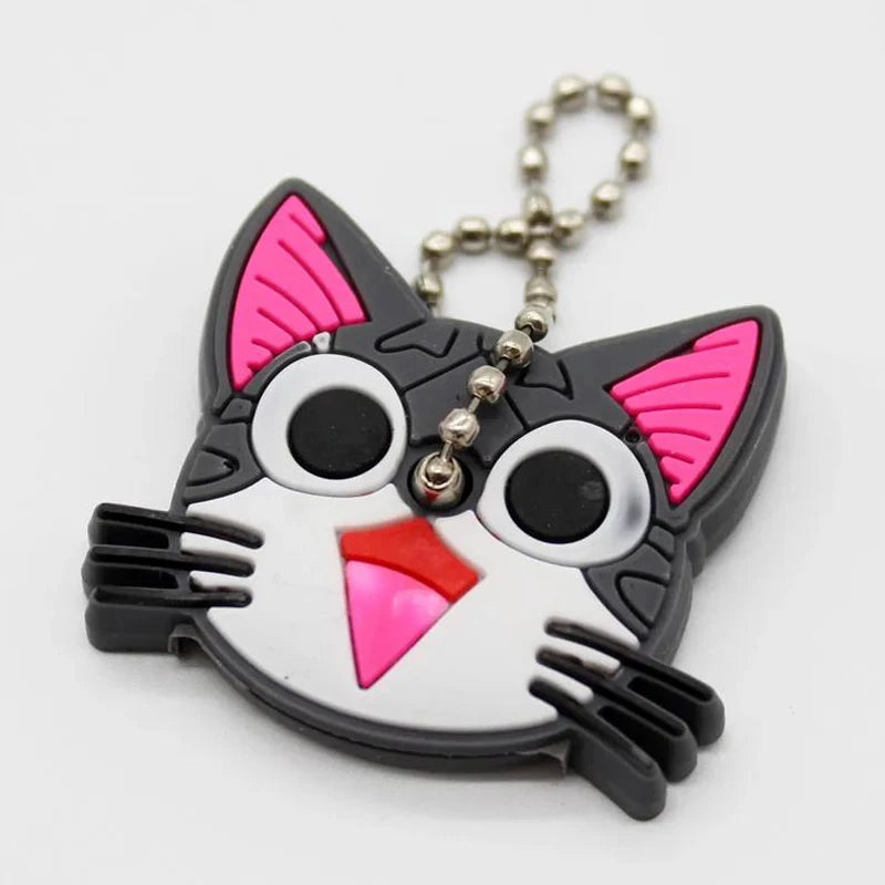 Cartoon Silicone Protective Key Cover Sleeve Key Control Dust Cover Holder Case Cute Animation Figures Keychain Keyring Pendant