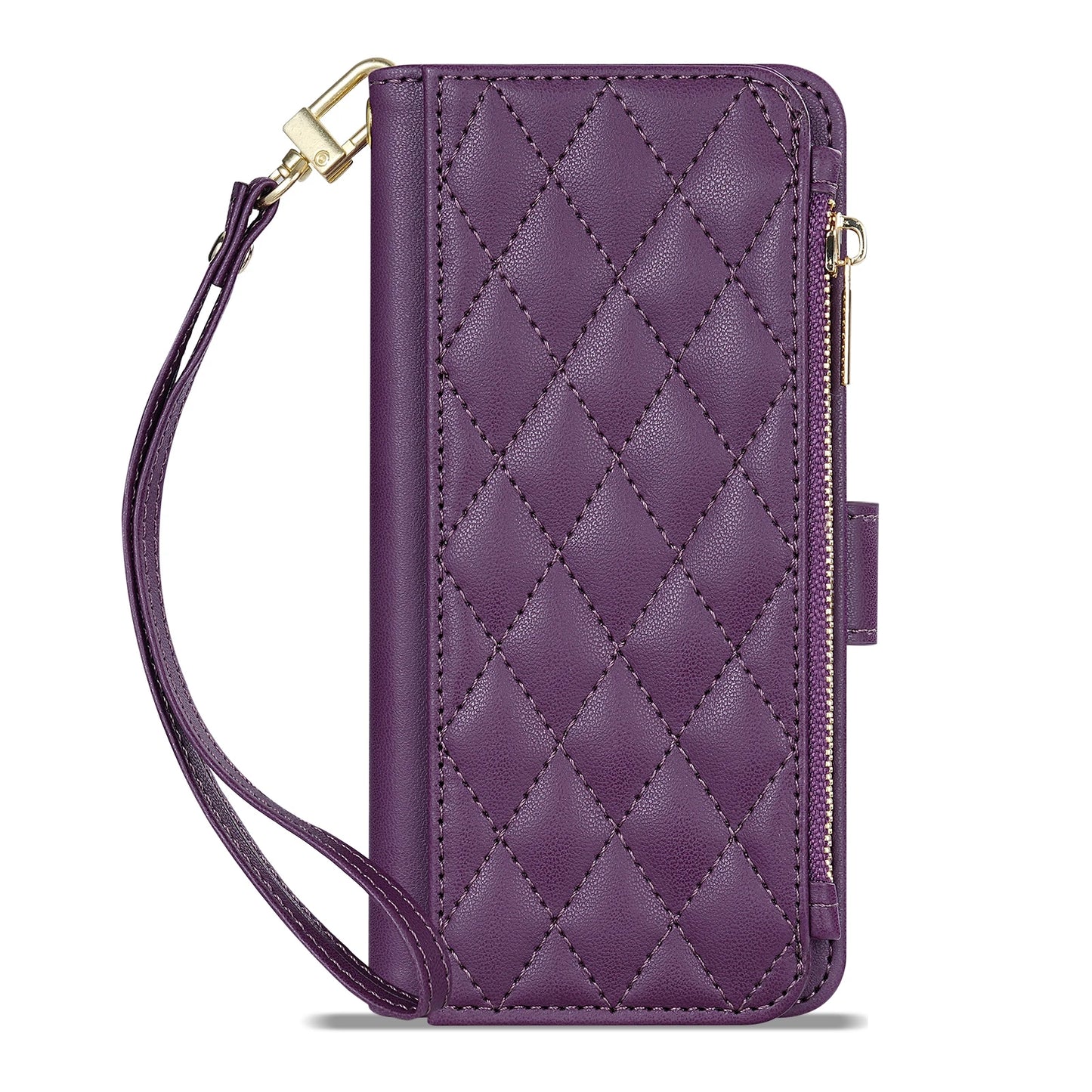 Wallet Small Fragrance Zipper Card Slot Kickstand Magnetic Flip Leather Case For Samsung Galaxy S25 Ultra S24 FE S23 Plus S22