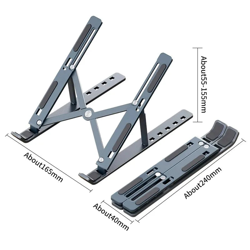 Foldable Laptop Stand Adjustable Portable Notebook Bracket Support Base Aluminum Alloy Holder For Macbook Laptop PC Accessories