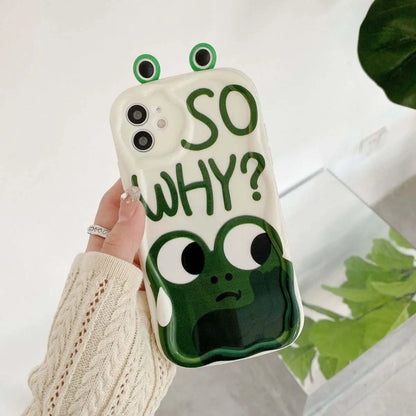 3D Cat Ears Frog Eyes Cute Shy Animal Case for Samsung Galaxy S25 Plus S23 S24 Ultra FE A56 A16 A36 A55 A35 A54 A53 A15 A26 5G