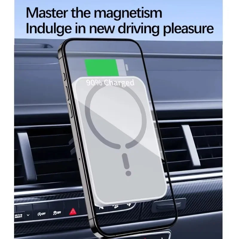 30W Magnetic Wireless Car Charger Air Vent Clip Phone Holder For Magsafe iPhone 16 15 14 13 12 Pro Max Fast Car Charging Stand