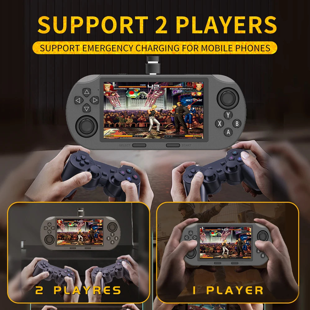 SF3000 Portable Mini Handheld Game Player 4.5 Inch IPS Screen Retro Video Game Console Built-in 20000+ Games for PS1/GBA/SFC