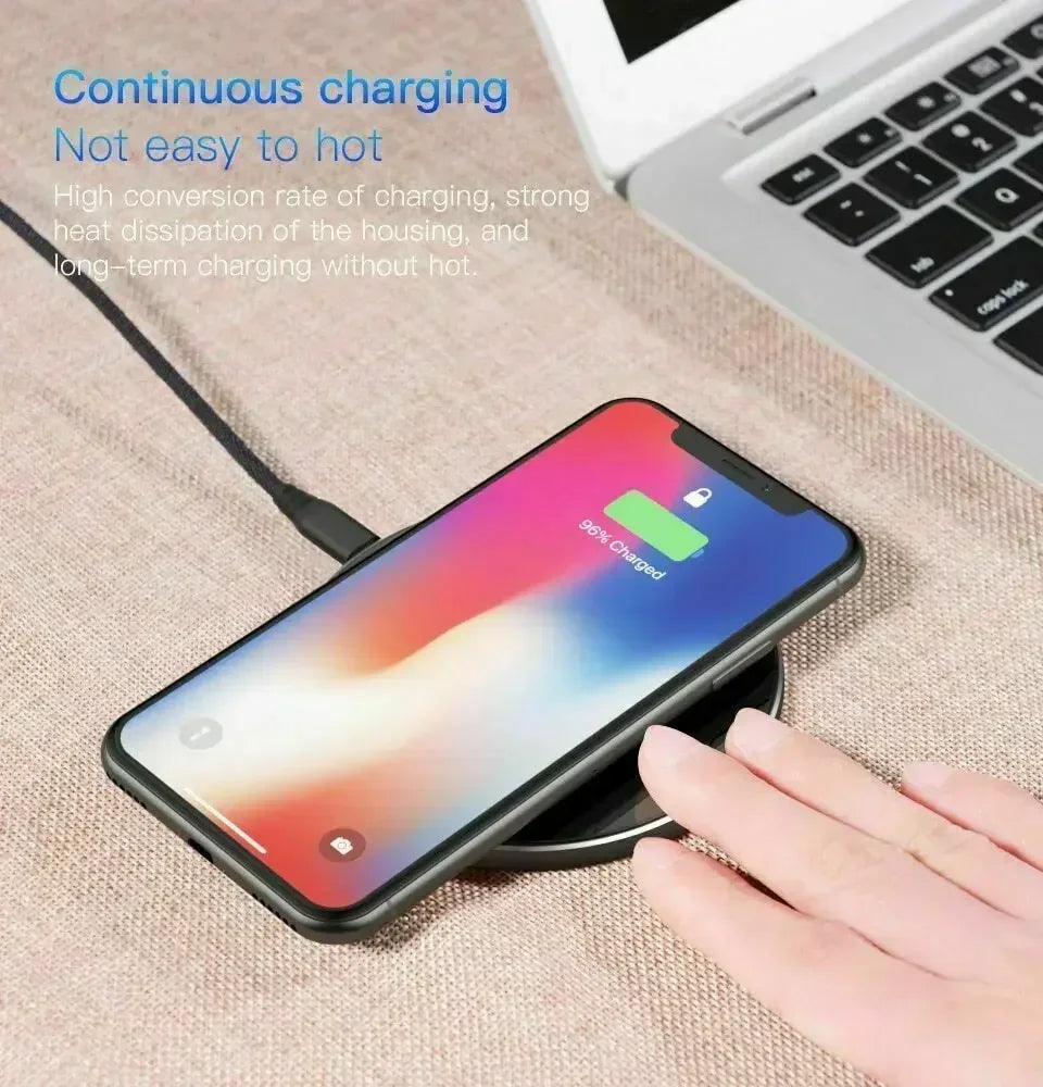 Wireless Charger For iPhone 17-11 Pro XS Max Mini X XR Induction Fast Wireless Charging Pad For Samsung Xiaomi Huawei