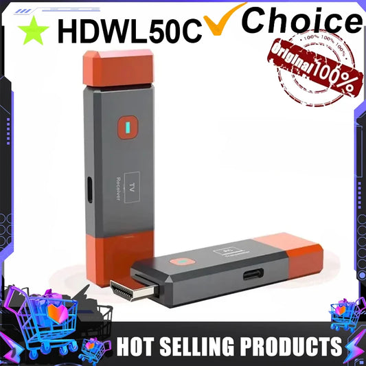 50M Wireless HDMI-Compatible Video Transmitter Receiver Kits Extender Adapter TV Stick Dongle for Monitor Projector Laptops PC