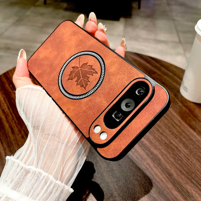 Luxury Faux Leather Case For Google Pixel 9 8 7 Pro XL A 9A 8A 7A Cover For Pixel 9 8 7 Pro XL 9A 8A 7A Magsafe Wireless Charge
