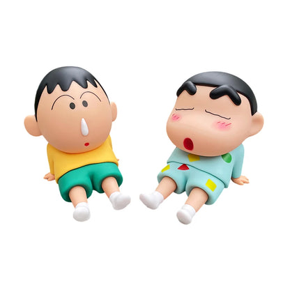 Cartoon Crayon Shin-Chan Boochan Phone Holder Desktop Anime Ornaments Watching Tv Cartoon Phone Support Cute Doll Gifts
