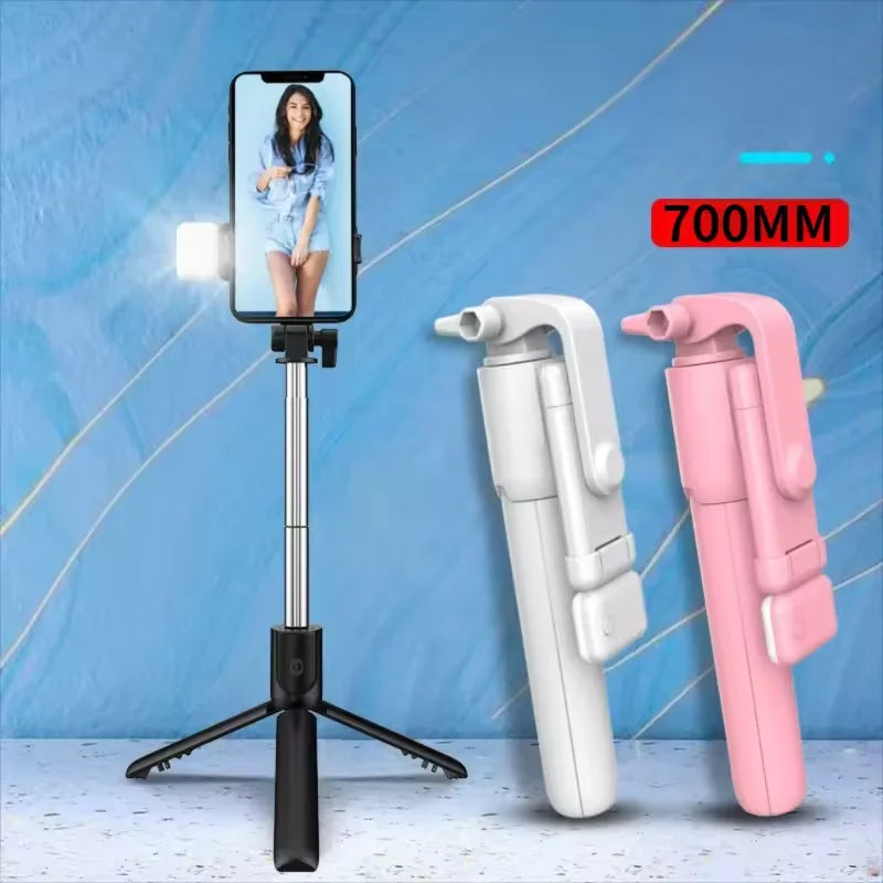 Extendable Selfie Stick Tripod Phone Tripod with,Group Selfies/Live Streaming/Video Recording Compatible with All Cellphones