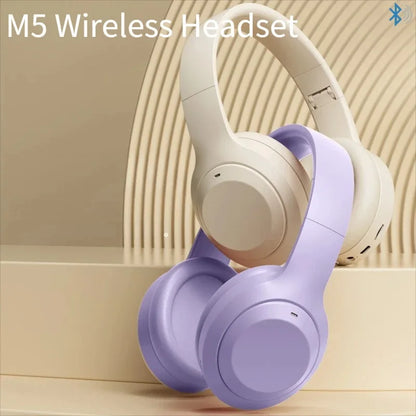 Over Ear HIFI Stereo M5 Headsets Wireless Bluetooth 5.3 Headphones Sports Gaming Earphones Support TF/AUX noise reduction