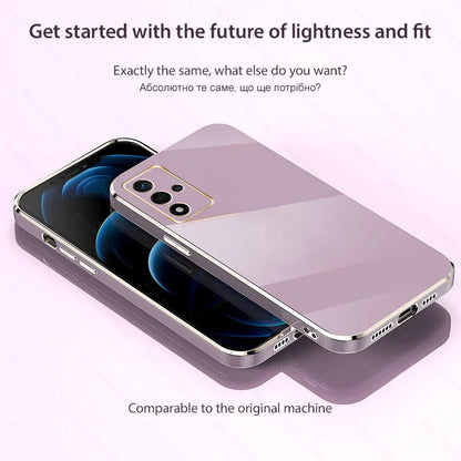Luxury Plating Case For Samsung Galaxy A55 A35 A25 A15 A52S A54 5G Bumper Shockproof Cover For S24 S23 S22 S21 Ultra Accessories