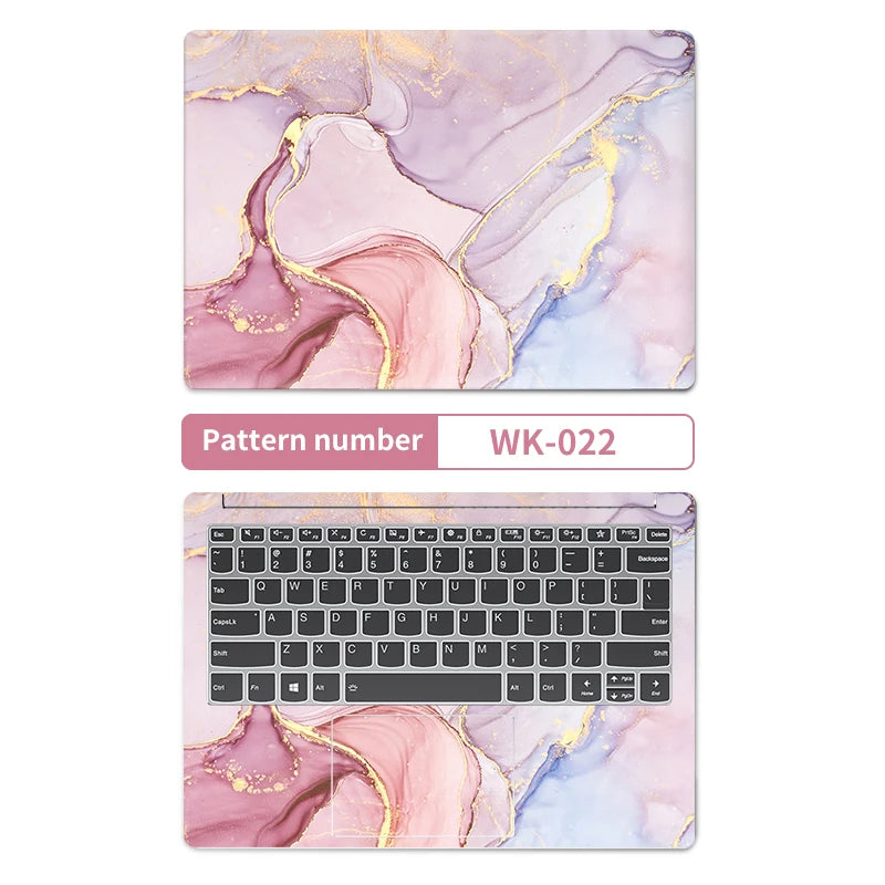 DIY Marble Cover Laptop Skins Vinyl Stickers 13"14"15.6"17.3"PVC Film Waterproof Skin Decorate Decal for Macbook/Lenovo/HP/Acer