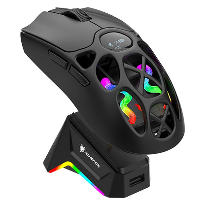 XUNFOX H16PRO Mouse, lightweight S205, three-mode wireless Bluetooth mouse for gaming, charging, RGB lighting, suitable for P