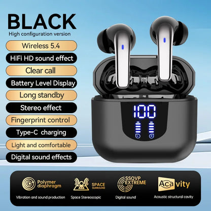 TWS wireless earphones, heavy bass stereo noise reduction for calls, ultra-long battery life, low-latency game mode