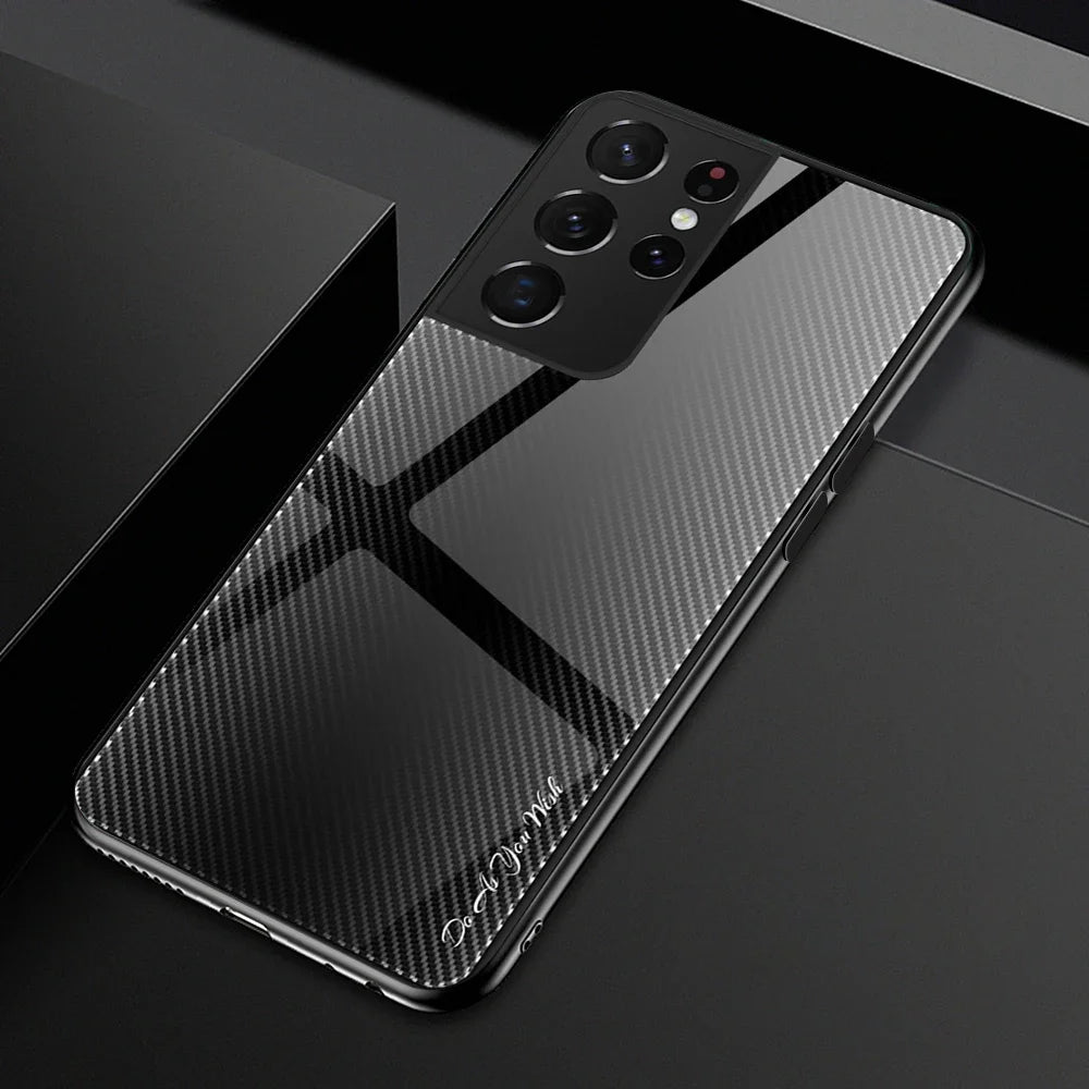 Luxury Gradient Phone Cover For Samsung Galaxy S23 S21 S22 S24 S25 Ultra Plus Note 20 Ultra S21 FE S20 S23 FE 5G Case Glass Case