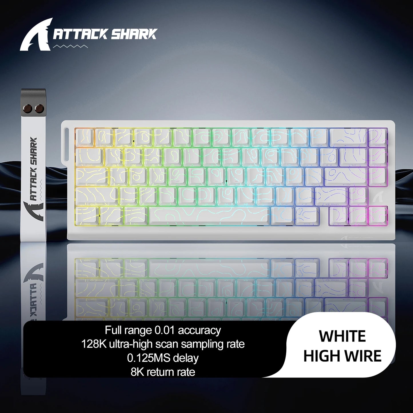 ATTACK SHARK X68HE Magnetic Keyboard Red Wired Mechanical for Pro Gaming 0.01mm Rapid Trigg 8000Hz SOCD/Rs 0.125ms 128K Rate