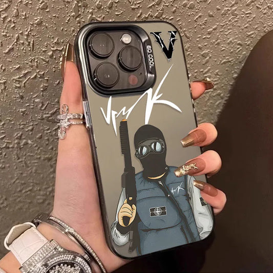 Senior V-VrunkS Matte Hard Case for iPhone 15 16 13 14 12 11 Pro Max XS X XR 8 7 Plus SE 2020 Shockproof Plating Bumper Cover