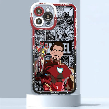 Marvel Iron Man Donnys Loki Case for iPhone 15 Pro 11Pro Max XR 12 13 Mini XSmax 14 7 Plus SE 6 8 X XS Phone Clear Fundas Cover