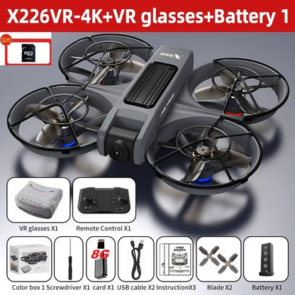 X226 Drone Professional 4K HD Dual Camera LCD VR Remote Control WIFI FPV UAV RC Quadcopter Aerial Photography Airplane Toy Gifts