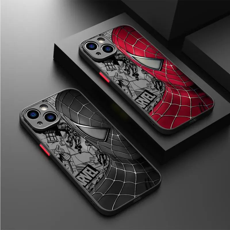 Marvel Spider-Man Venom Cover Phone Case for iPhone 11 12 Mini 13 14 16 15 Pro 15 16 Pro Max Matte Hard Shell