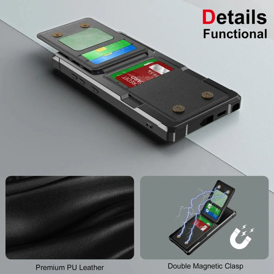 For Samsung A23 A33 A34 A35 A53 A54 A55 A73 5G S21 S23 FE S22 S24 S25 Ultra S20 Plus Leather Flip Card Wallet Phone Case