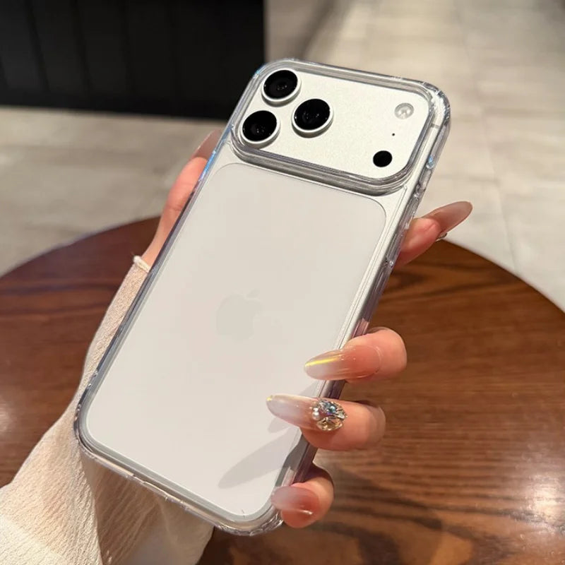 Luxury Transparent Soft Acrylic Phone Case For iPhone 17 16 15 14 13 12 11 Pro Max XS X XR 7 8 Plus Mini Shockproof Bumper Cover