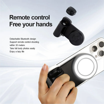 2025 MagSafe Smartphone Camera Shutter Grip Bluetooth Selfie Handle Camera Photo Stabilizer with Fill Light for Iphone Android