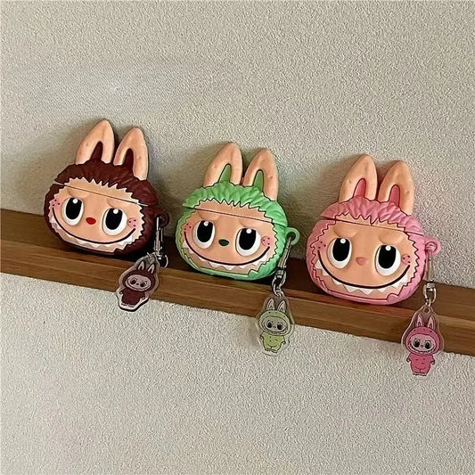 For Apple AirPods 1 2 3 4 Pro 2 Case 3D Cute Cartoon Silicone Earphone Protective Case Headphone Box With Pendant Cover